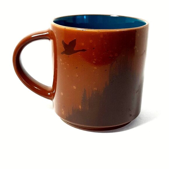 Tim Hortons 2017 Limited Edition Flying Geese Coffee Cup Mug 017 Brown 16 oz - Picture 3 of 6